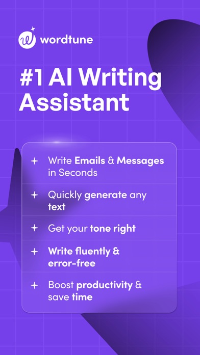 Wordtune screenshot from the App Store listing