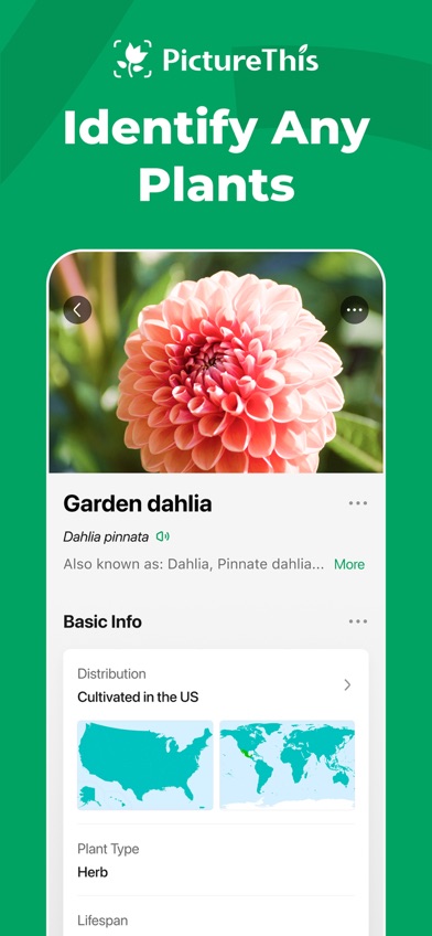 PictureThis screenshot from the App Store listing